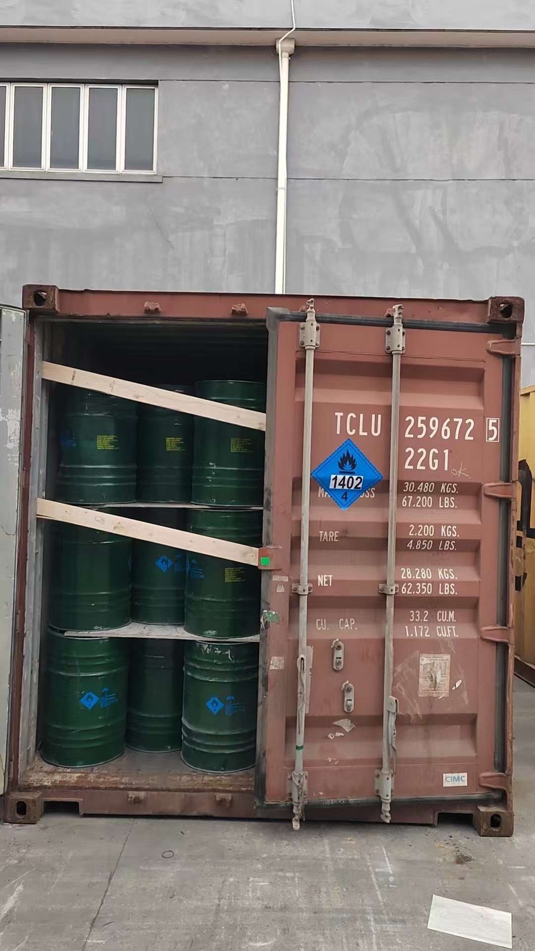 Calcium Carbide Container UN1402 Hazard Badge TJIEC