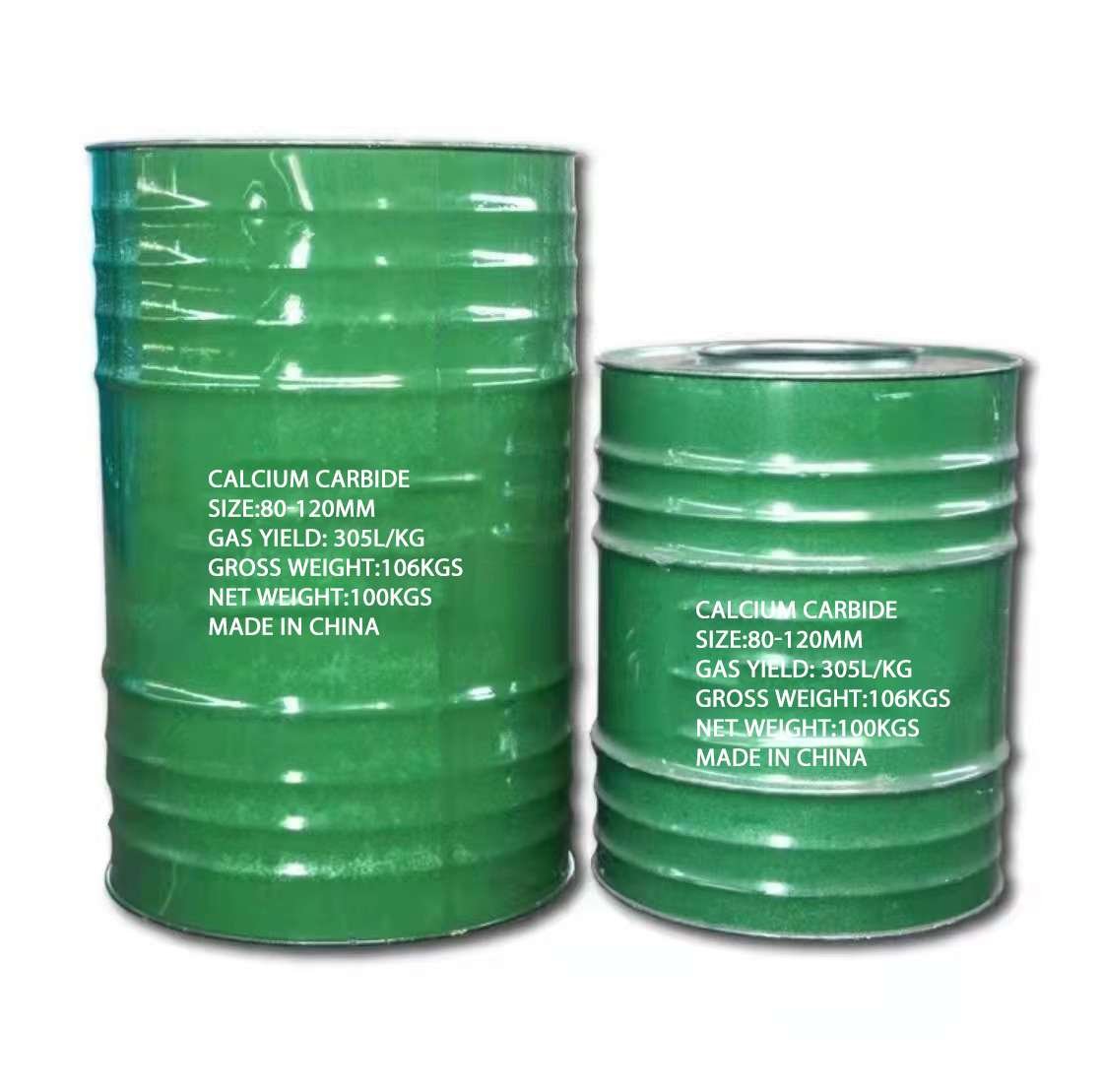Calcium Carbide Green Drums Specifications TJIEC